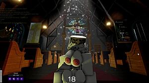 Roblox弯腰修女在教堂硬核操逼