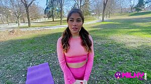 Fat Fan Fucks Peruvian Actress In Park!