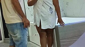 Sex in jacuzzi with receptionist? Huge tits and curvy ass!