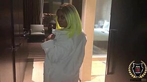 Vixen Vanity rides Rome Major's BBC in bathroom.