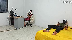 Young 18+ Step Sister Sits While I Masturbate For Her