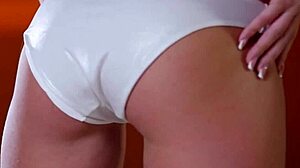 Petite Milf With Big Natural Tits Rips Clothes For Striptease