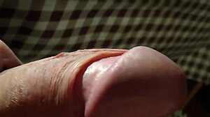 I give a slow massage to his sensitive penis.