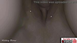 In this cuckold POV, close-up shows fucklicking as he wants to eat her pussy filled with lover's sperm.