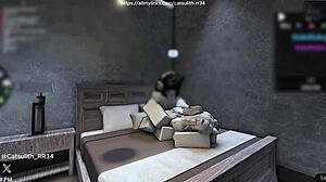 quietly fucking fan on bed