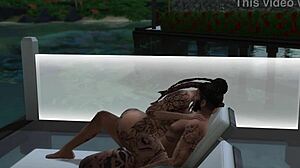 Sims 4 - Tierra Gets Fucked by the Pool