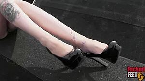 Krysta Kaos Gives Philly John a Footjob Until He Cums