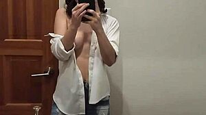 Teen Hot Strip Tease Rips Clothes for Horny POV