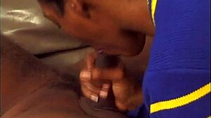Ebony Cheerleaders In Uniform Get Intense Cowgirl And Doggy Fuck