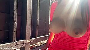 italian big tits long hair milf artemisia love bouncing tits
