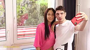 tiny latin teen alicia turns 18 with braces