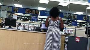 Hidden Candid Of Stacked Black Booty