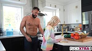 petite teen blonde goes wild in free for all frenzy of naughty acts