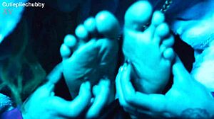 tickling feet and playing with pussy with lesbian friend