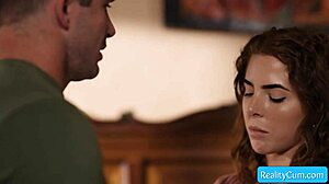 Big Tit Step Sister Seduces Muscular Brother For Hard Cock.