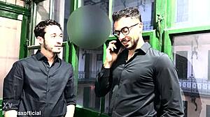 Real estate agent feels submissive pleasure in double penetration.