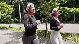 trainer fucks my ass while friend licks pussy 😏