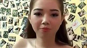 beautiful asian woman with big tits poses fresh