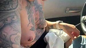 Just a girl trying to fix her sports bra in the gym parking lot