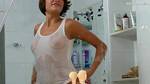 russian girl sima zasadilo relaxes in the bathtub