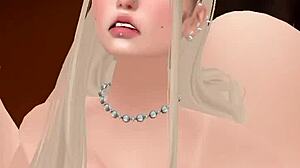 Blonde woman enjoys intense anal sex with a black man in this scene