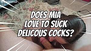 Mia Knight Gives Sloppy Blowjob To Huge Cock, Licking And Sucking Wet