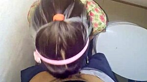 Skinny Babe's First Time Fuck In Public Bathroom At Party