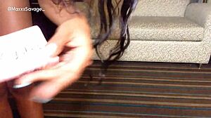 Watch these ebony babes twerk their asses in white lace lingerie