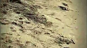 public encounter on the beach with stranger