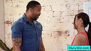 Maya Woulfe Rubs John Legendary With Nuru Gel