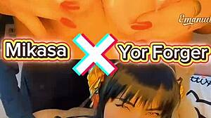 yor forger x mikasa cosplay which one is the naughtiest one in your opinion