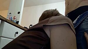 What's the white slut doing in that outfit for blowjob and rimming?