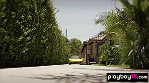 Bubble-Covered Ebony Milf Misty Stone And Nude Teen Gfs Washing Car In Outdoor Snow Scene