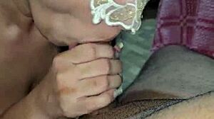 sailor girl alisa sucks husband's big black cock until facial cumshot