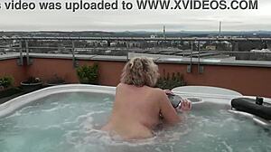 Outdoor Public Hot Tub Relaxation Session