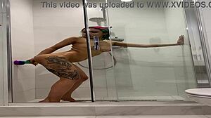 Roxy says, 'Watch me shower and masturbate with toys.'