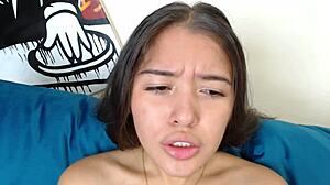 petite teen 18+ cums from touching her pussy outdoors 😘