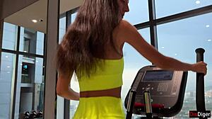 Fit Girl Enjoys Intense Fucking After Gym, Loves Cum on Face