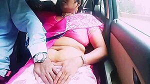 Indian housewife has car sex with boyfriend and dirty talks.