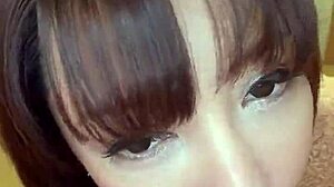 big tits japanese girl masturbating with her huge pussy in vertical video