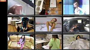 tanned brunette nurse jackie banes with short hair gives patient hitachi orgasm using toys in hospital setting