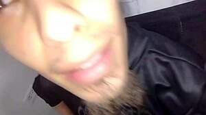 Stepsister punishes stepbrother by stroking his cock and fucking him hard