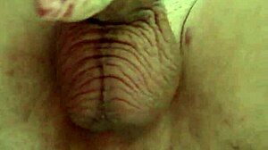 Uncut Tattooed Cock Cums from Anal Prolapse