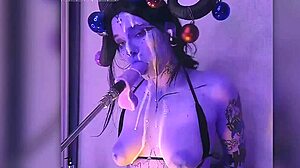 Beautiful devil passionately gives blowjobs filled with cum