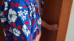 Old Man Seductively Fucks Young Girl In The Bathroom