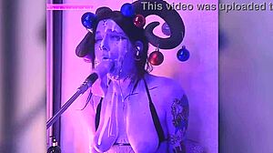 Beautiful devil passionately gives blowjobs filled with cum