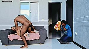 Boyfriend Finds Girlfriend Fucking Brother with Big Cock in Ass