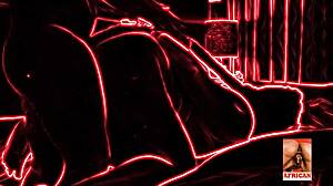 having doggystyle session with thick black girlfriend's big ass on monster cock 😍