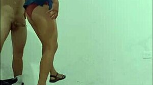 Nurse seduces cleaning employee for standing sex in hallways?