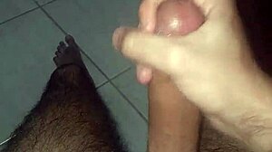 brazilian guy cums hard from masturbation
